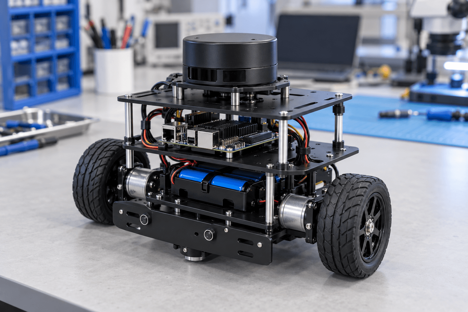 iSpark Autonomous ROS2 LiDAR Robot Chassis Kit